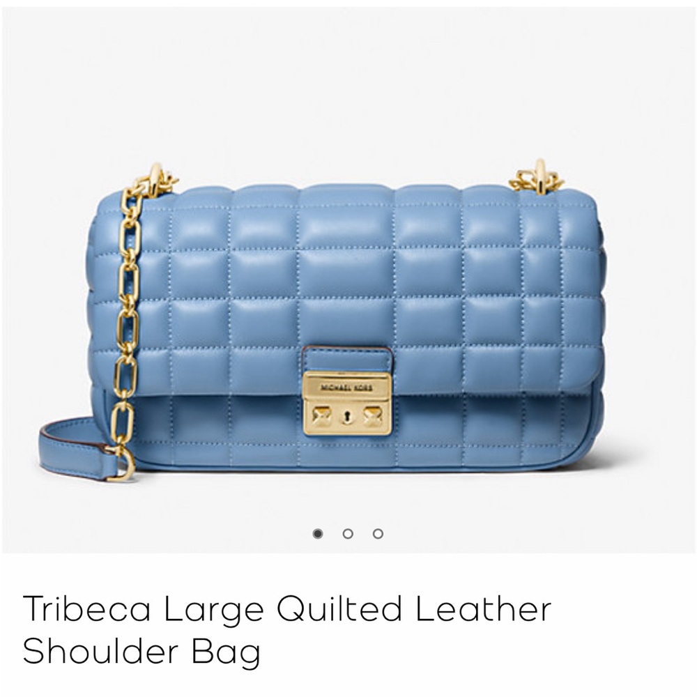 MK Tribeca Large Quilted Leather Shoulder Bag NWT - Picture 5 of 6